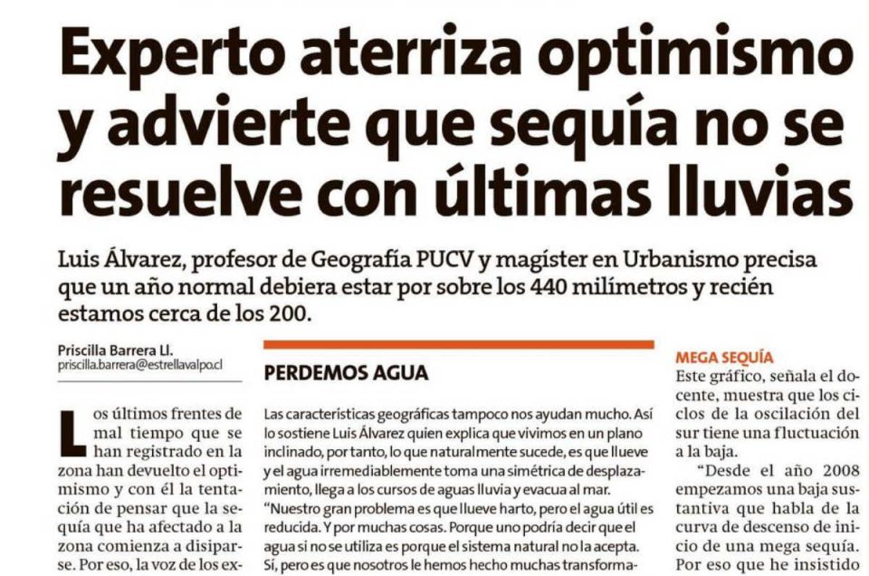 Nota La Estrella Precipitaciones